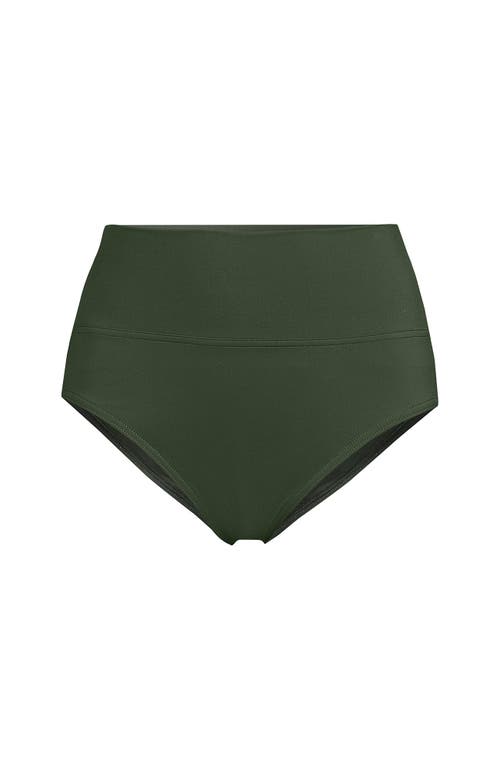 LANDS' END LANDS' END CHLORINE RESISTANT PINCHLESS HIGH WAISTED BIKINI BOTTOMS