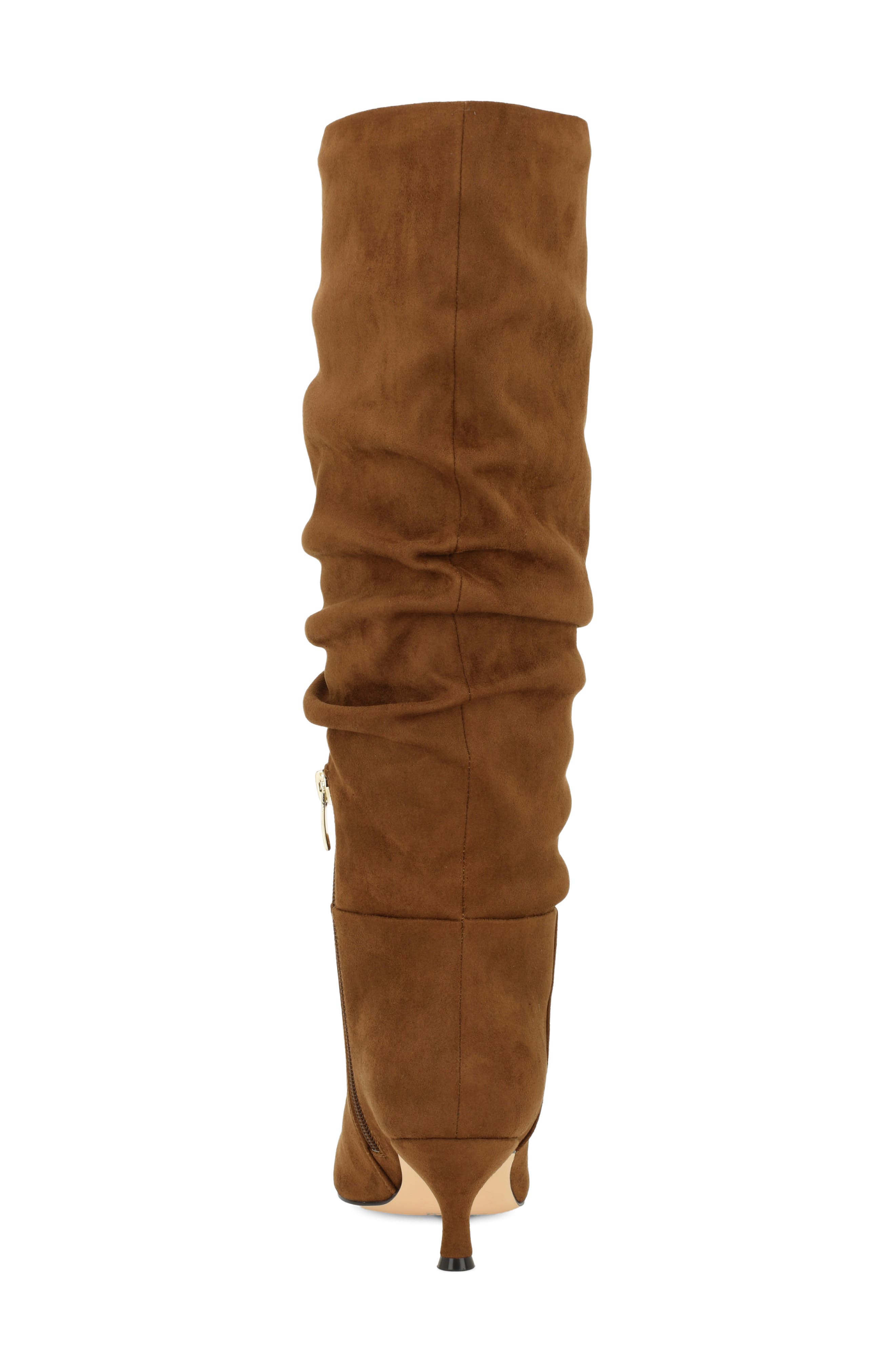 Sawyor Faux Leather Knee High Boot, Alternate, color, MEDIUM BROWN