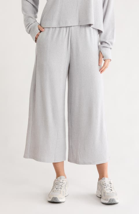 SwiftStride Rib Knit Wide Leg Pants
