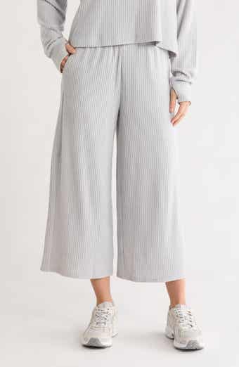 90 DEGREE BY REFLEX SwiftStride Rib Knit Wide Leg Pants