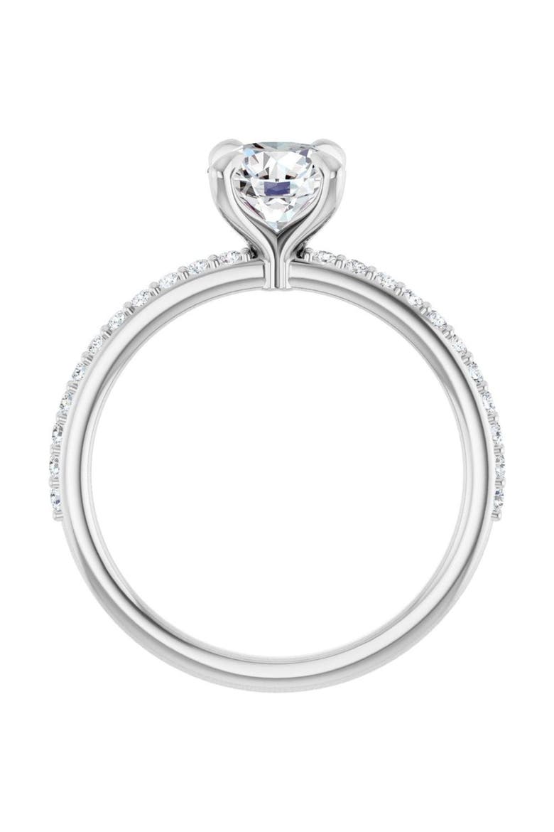 1 1/5 CT Lab-Grown Diamond Engagement Ring in 14K Gold, Alternate, color, White