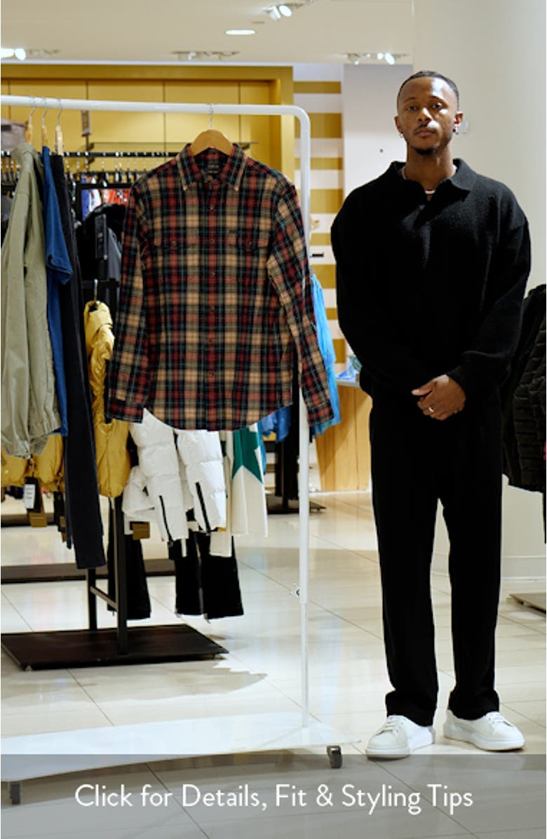 Plaid Classic Fit Brushed Oxford Button-Down Shirt, sales video thumbnail