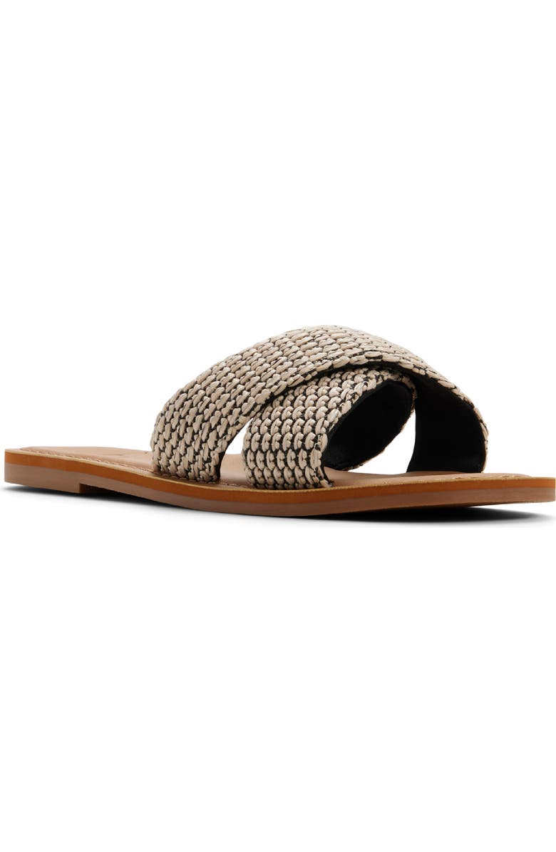 Roxy Andreya Raffia Slide Sandal, Main, color,