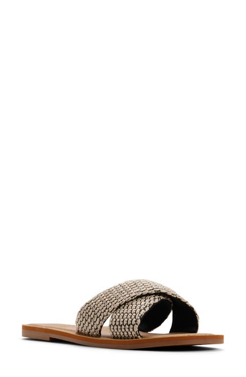 Andreya Raffia Slide Sandal (Women)