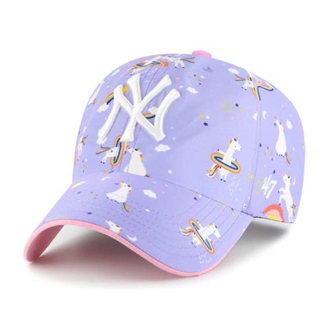 Girls Youth '47  Lavender New York Yankees Unicorn Clean Up Adjustable Hat