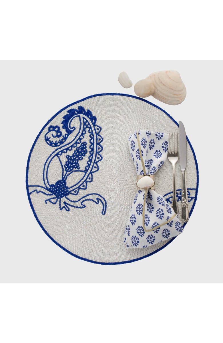 Joanna Buchanan Gilt edge shell napkin rings, set of two, Alternate, color, Cream