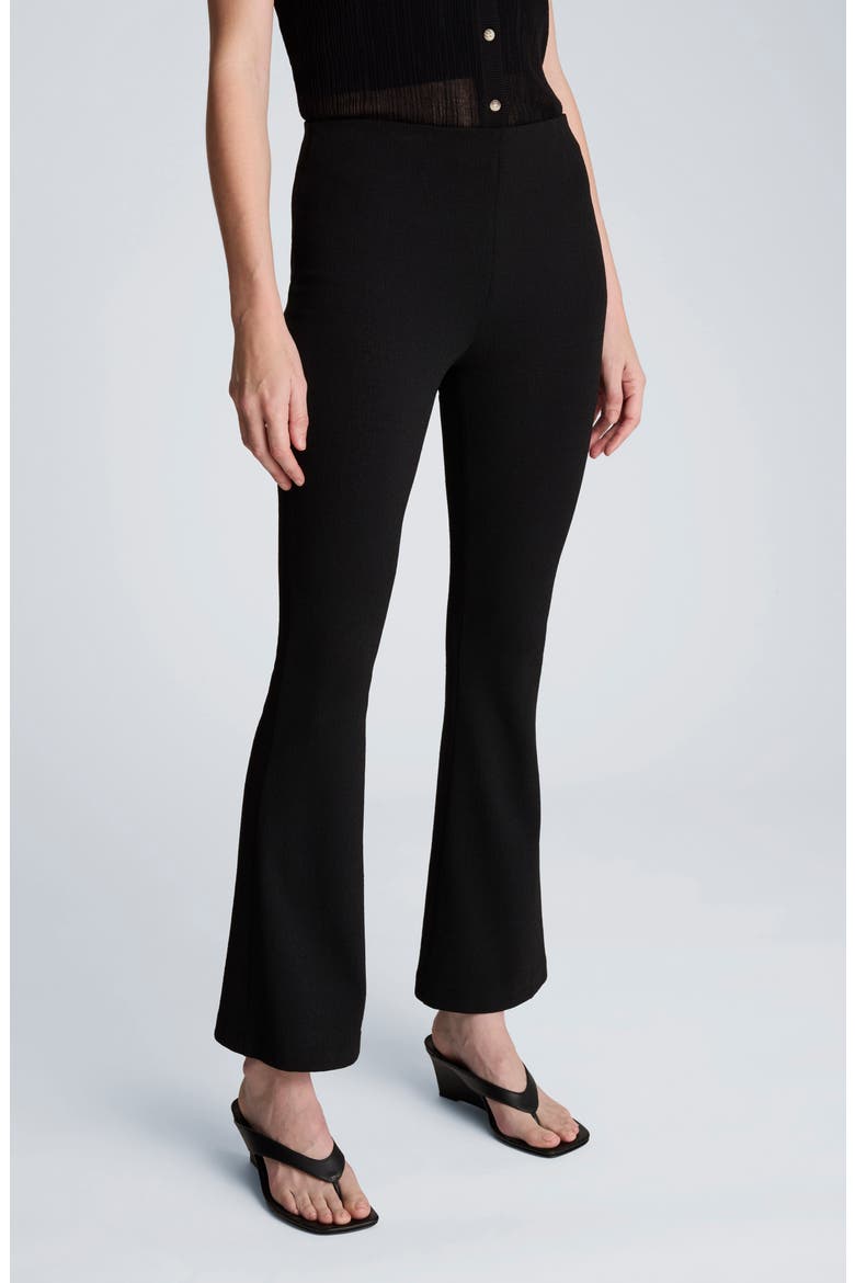 Flare Leg Pull-On Pants, Alternate, color, BLACK