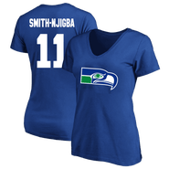 FANATICS Women's Fanatics Jaxon Smith-Njigba Royal Seattle Seahawks Plus Size Name & Number V-Neck T-Shirt