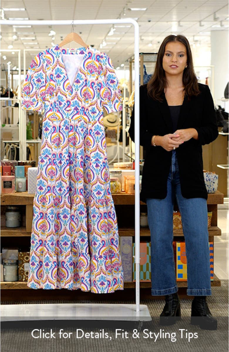 Bella Puff Sleeve Tiered Maxi Sundress, sales video thumbnail