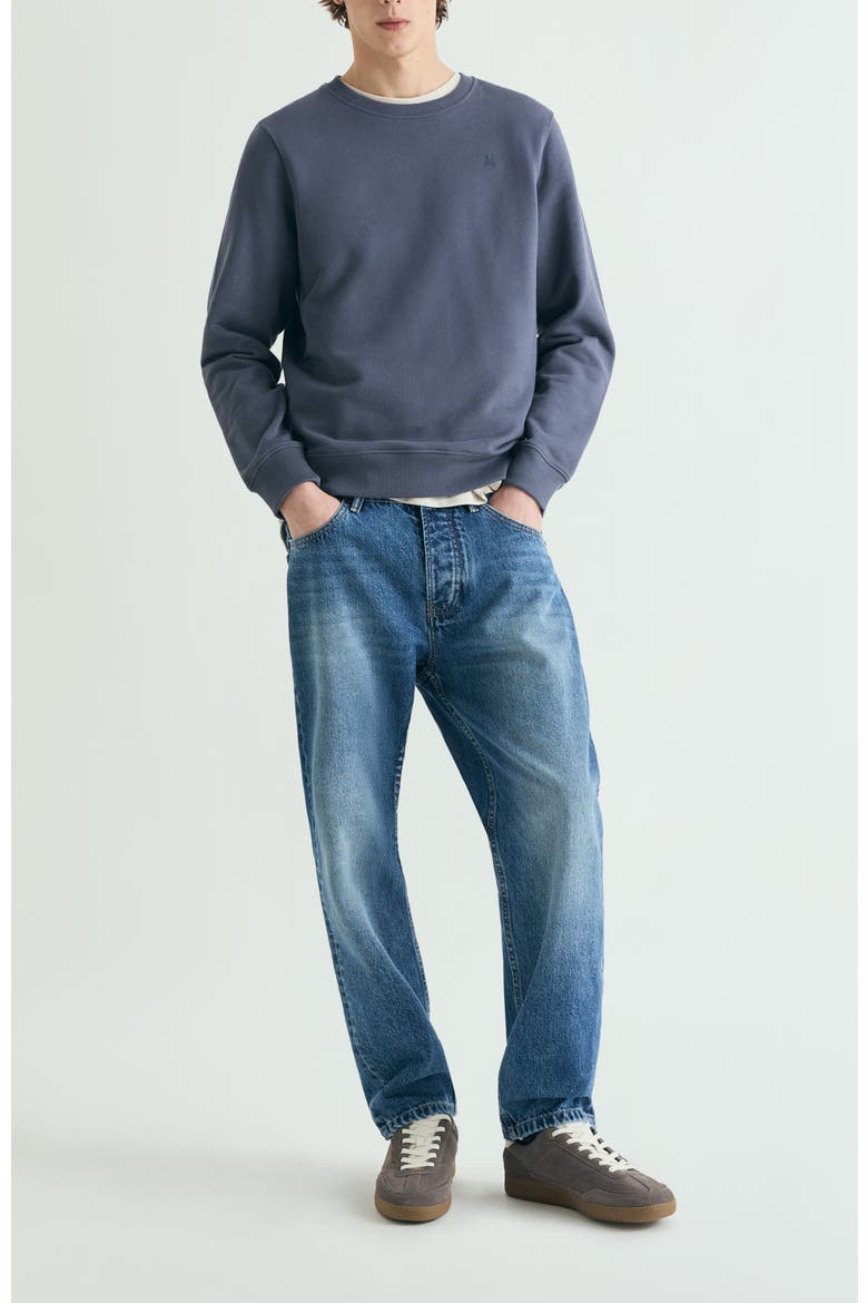 Wash Embroidered Sweatshirt, Alternate, color, Navy