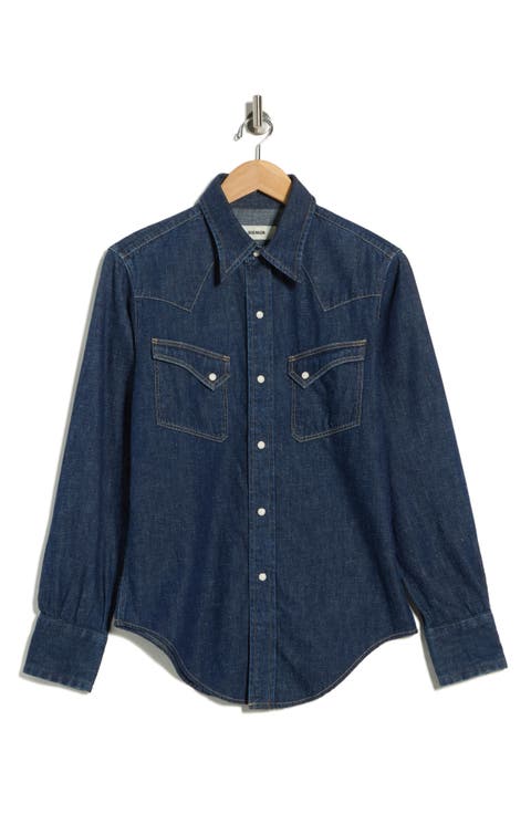 Point Rider Western Snap-Up Denim Shirt