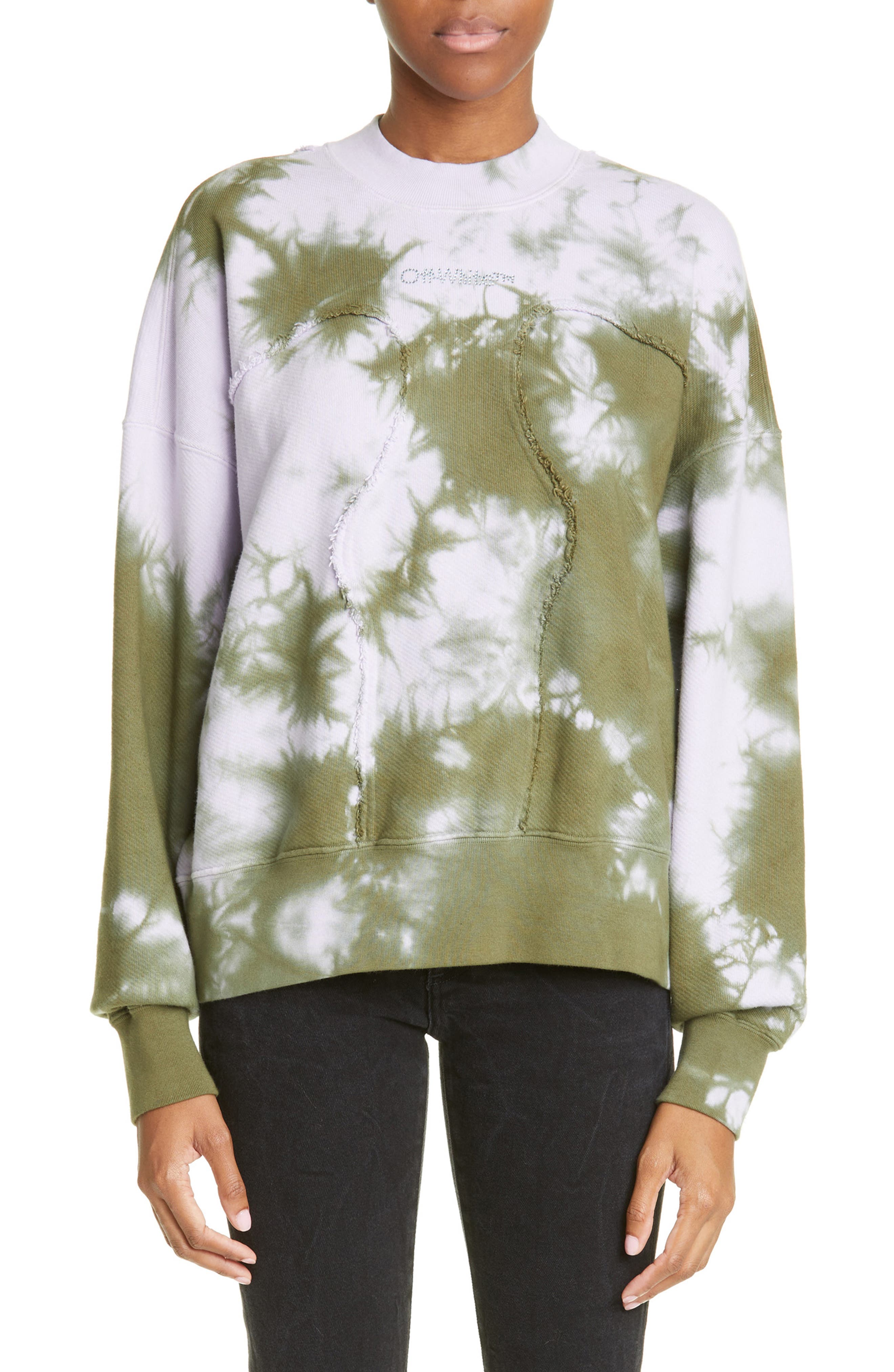off white tie dye sweatshirt