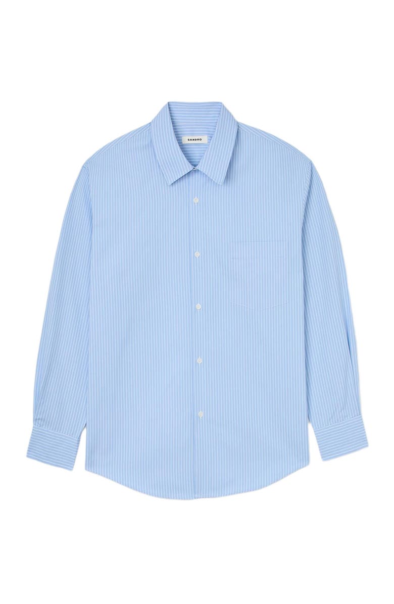 SANDRO Striped shirt, Alternate, color, Sky Blue