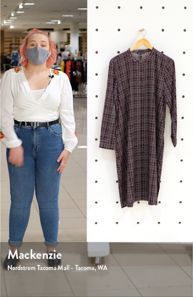 Band Collar Stretch Silk Dress, sales video thumbnail