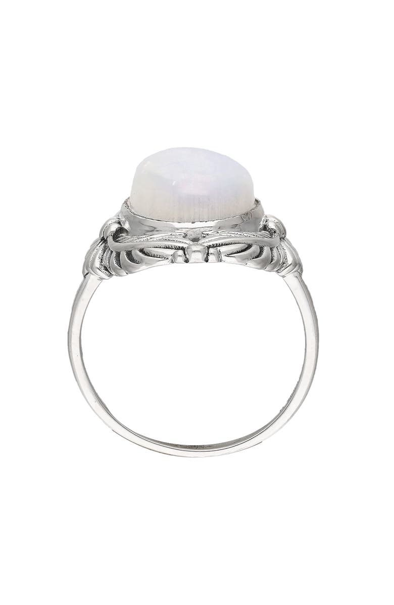 YS GEMS Moonstone Leaf Ring, Alternate, color, White