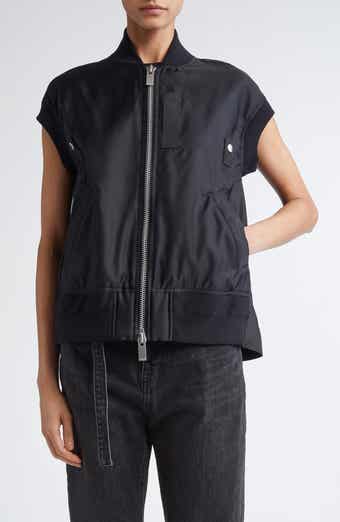Sacai Short Sleeve Nylon Twill Bomber Jacket | Nordstrom Sacai Short Sleeve Nylon Twill Bomber Jacket | Nordstrom