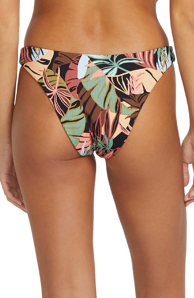Volcom Day and Night Tropic V High Cut Bikini Bottoms, Alternate, color, 