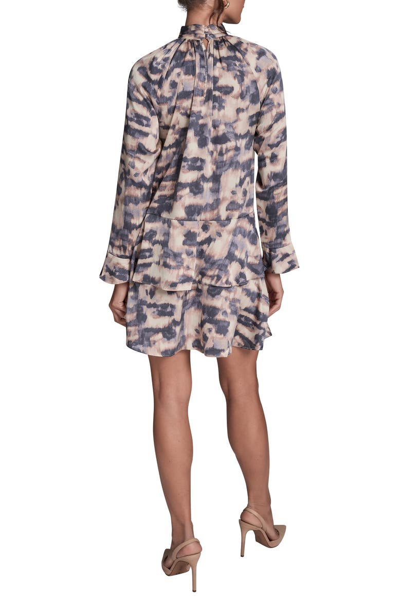 Mock Neck Long Sleeve Minidress, Alternate, color, SOFT DUSK MULTI