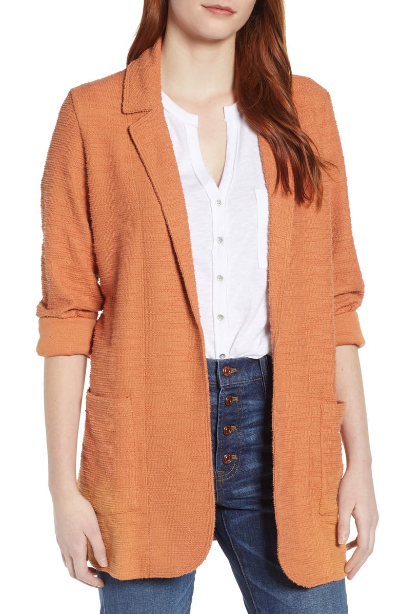 Caslon<sup>®</sup> KNIT BOYFRIEND BLAZER, Main, color, 