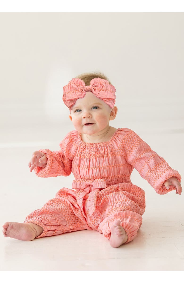 Mabel + Honey Watermelon Lemonade Romper, Alternate, color, Pink