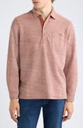 Tommy Bahama Bella Bay Long Sleeve Textured Cotton Blend Pocket Polo