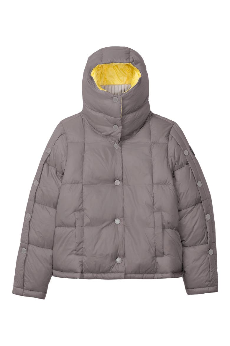 Amelia Water Resistant Quilted Snow Jacket, Alternate, color, ULTIMATE GREY/ SLICKER