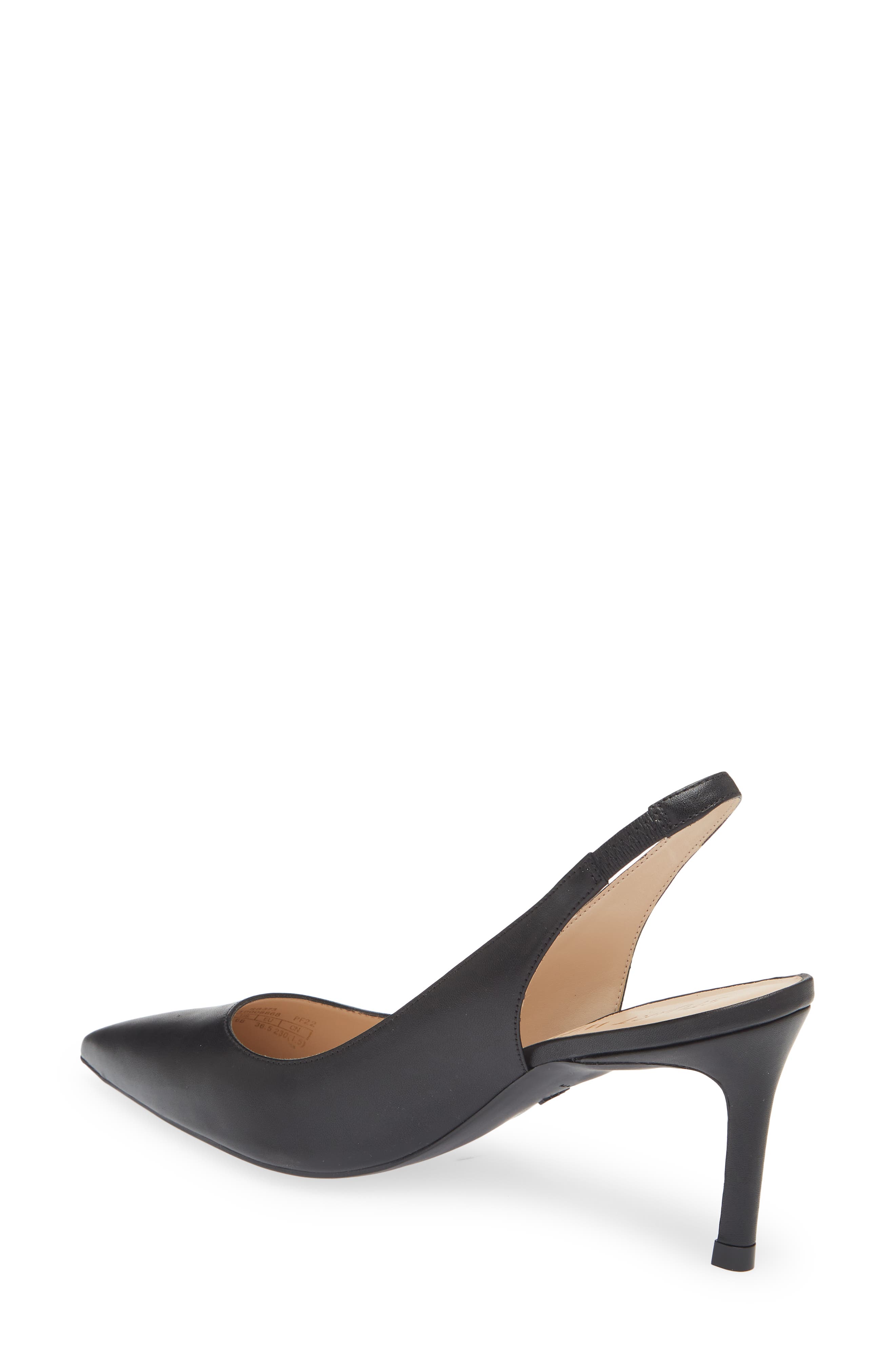 Linsi Pointed Toe Slingback Pump, Alternate, color, BLACK