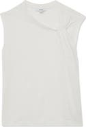 Reiss Taylor Twist Detail Linen Top
