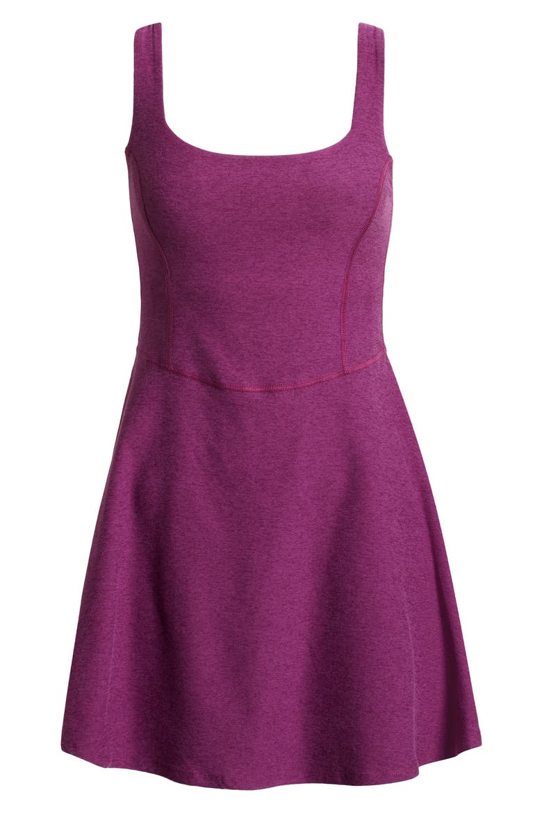 Garden Party Space Dye Sleeveless Minidress, Alternate, color, AUBERGINE-BEET