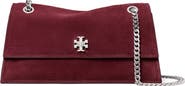 Tory Burch Kira Turnlock Suede Convertible Shoulder Bag