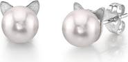 The Pearl Source Japanese Akoya Pearl Cat Cathy Earrings