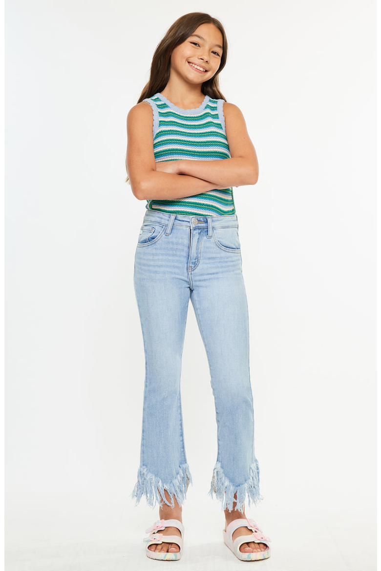 Beth High Rise Cropped Bootcut Jeans, Alternate, color, Medium Wash