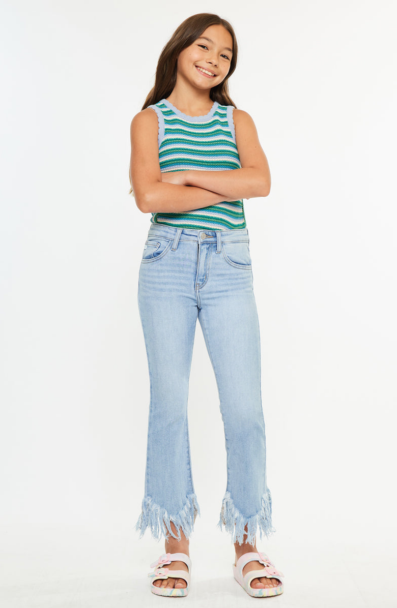 KanCan Beth High Rise Cropped Bootcut Jeans, Alternate, color, Medium Wash