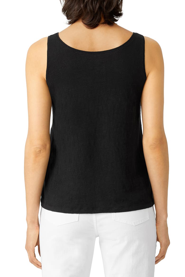Organic Linen Tank, Alternate, color, BLACK