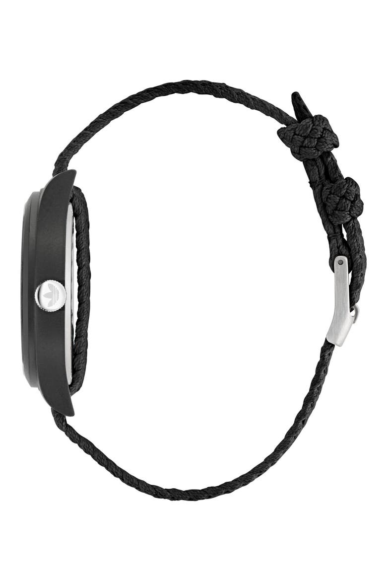 AO Style Black Basketball Dial Webbing Strap Watch, 39mm, Alternate, color, BLACK