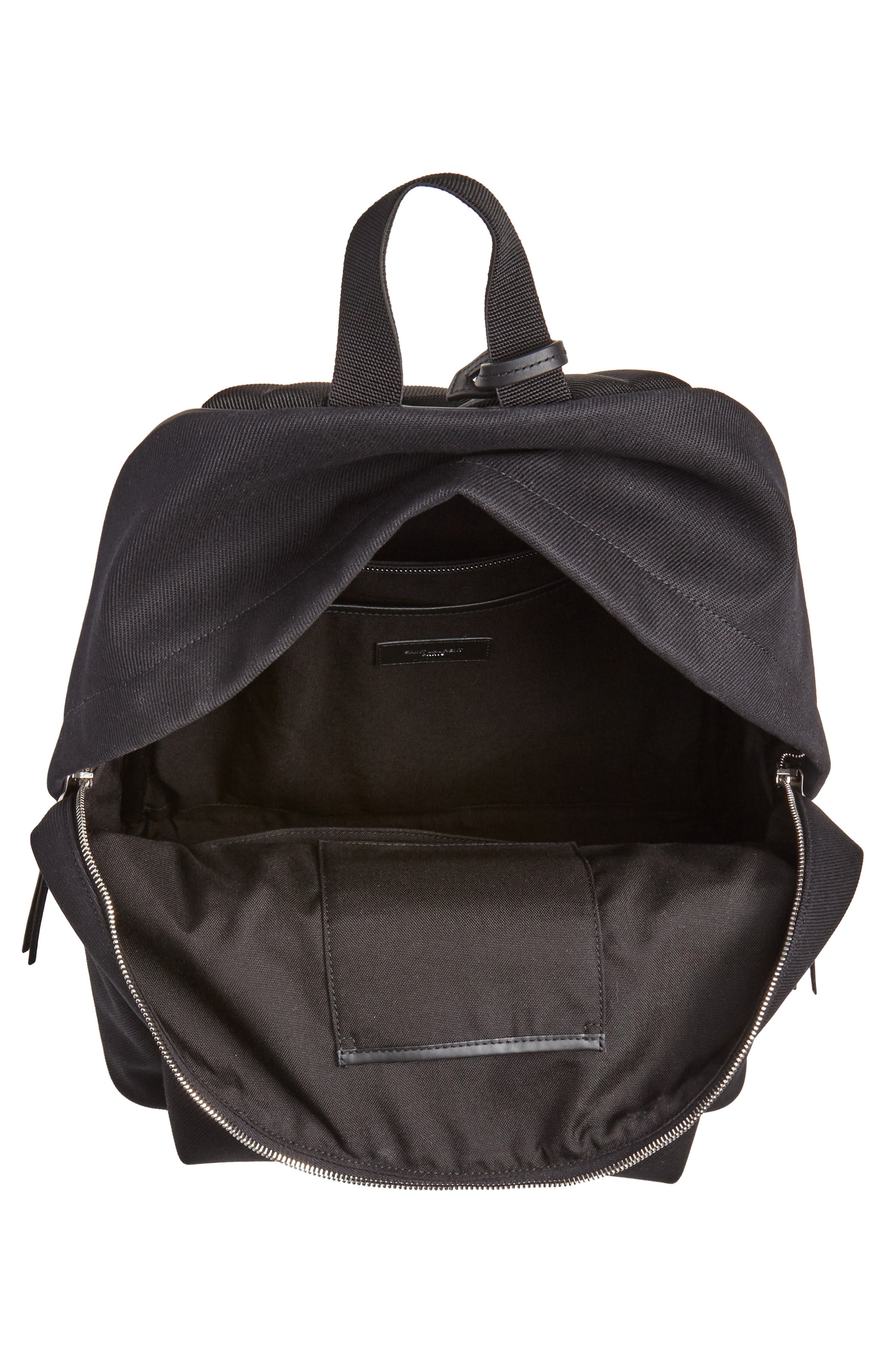 Saint Laurent City Canvas Backpack, Alternate, color, 