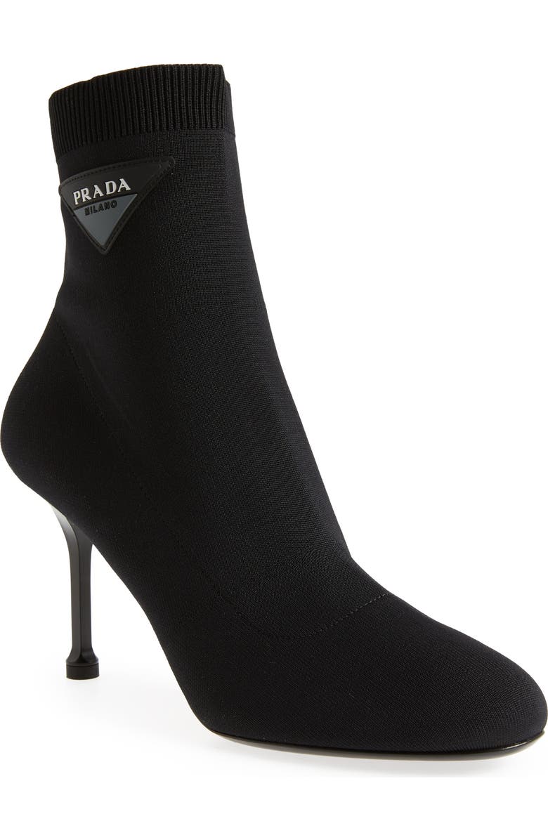 Prada Logo Sock Bootie, Main, color,