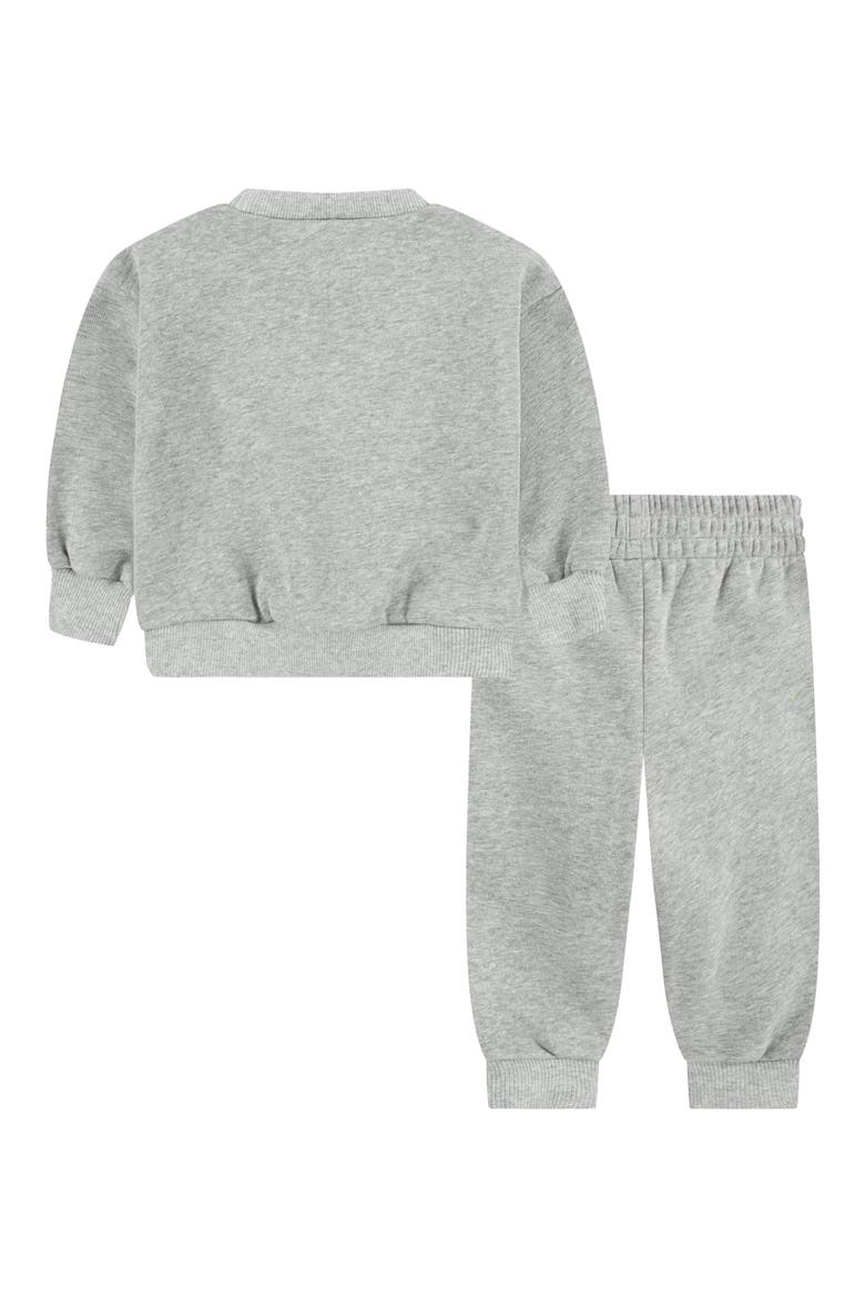 Essential Fleece Crewneck Sweatshirt & Joggers Set, Alternate, color, DARK GREY HEATHER