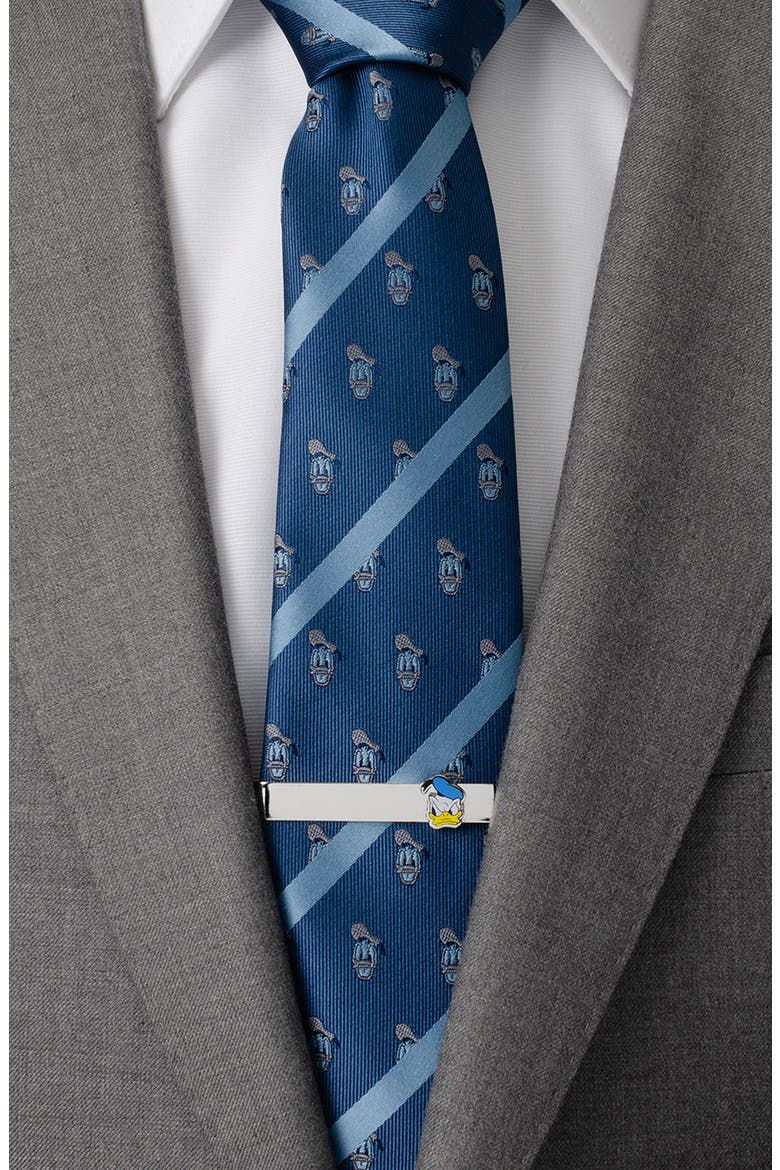 Donald Duck Tie Bar, Alternate, color, SILVER
