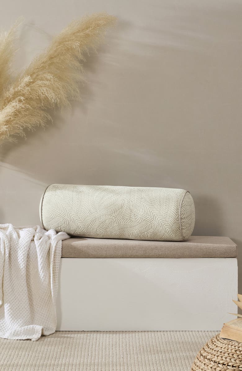Palm Aire Wren Stripe Bolster Pillow, Alternate, color, Beige