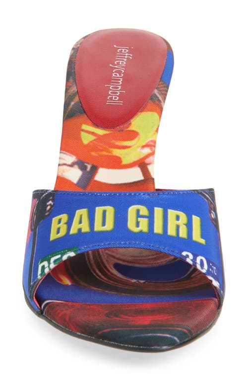 Jeffrey Campbell Agent Slide Sandal In Bad Girl Combo