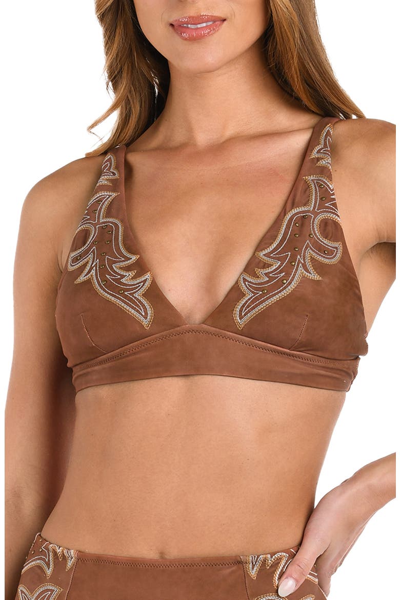 Lexie Bolero Bikini Top, Main, color, BRONZE