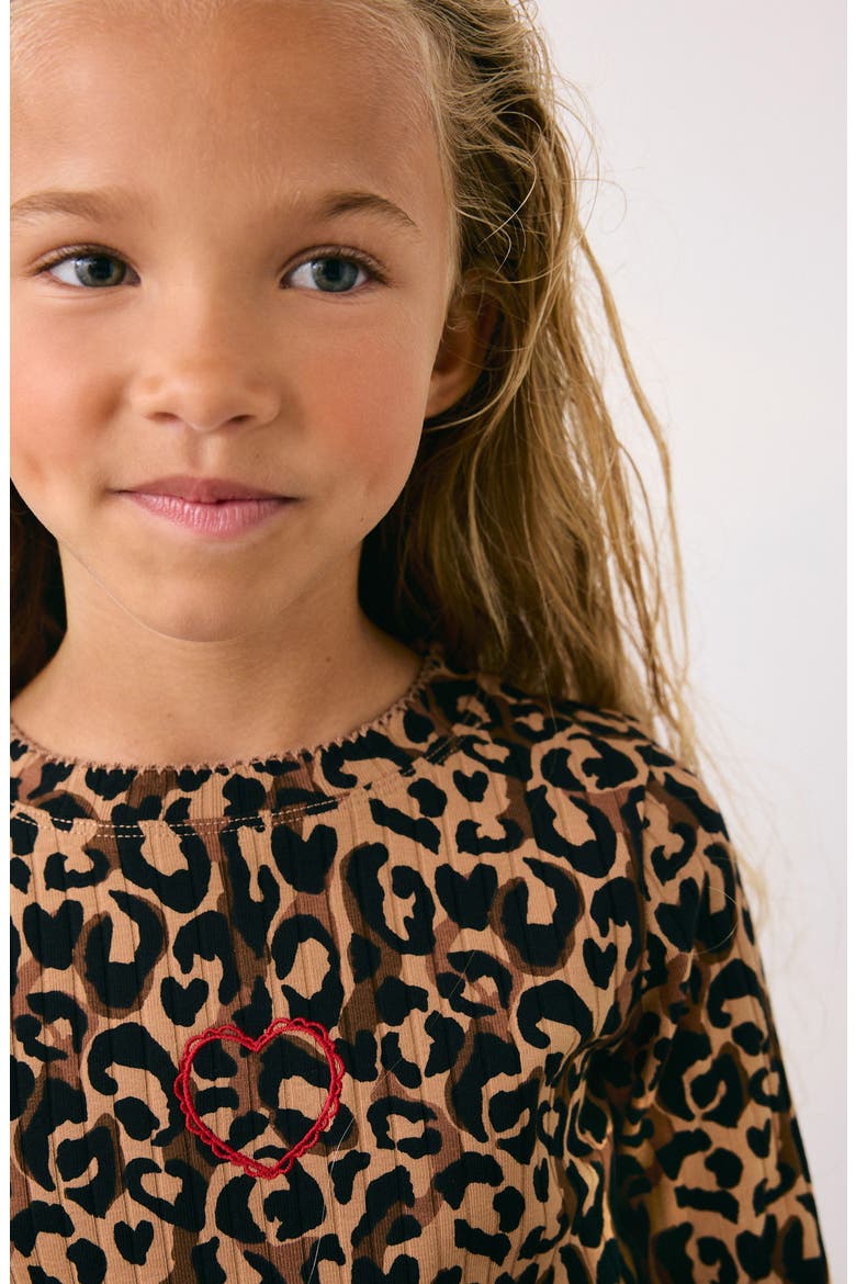 Kids' 2-Pack Long Sleeve Rib Tees, Alternate, color, MULTI BROWN