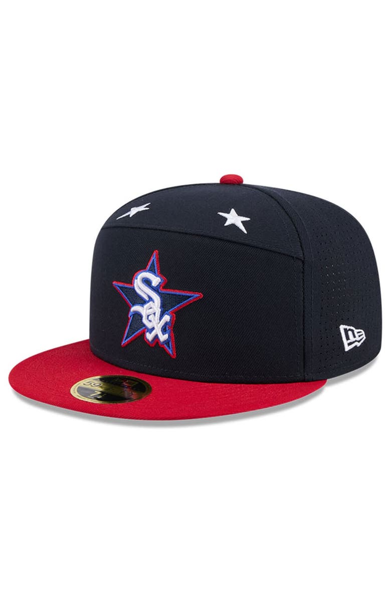 New Era Men's New Era Navy/Red  Chicago White Sox 2025 MLB All-Star Game Workout Side Patch 59FIFTY Fitted Hat, Alternate, color, Navy