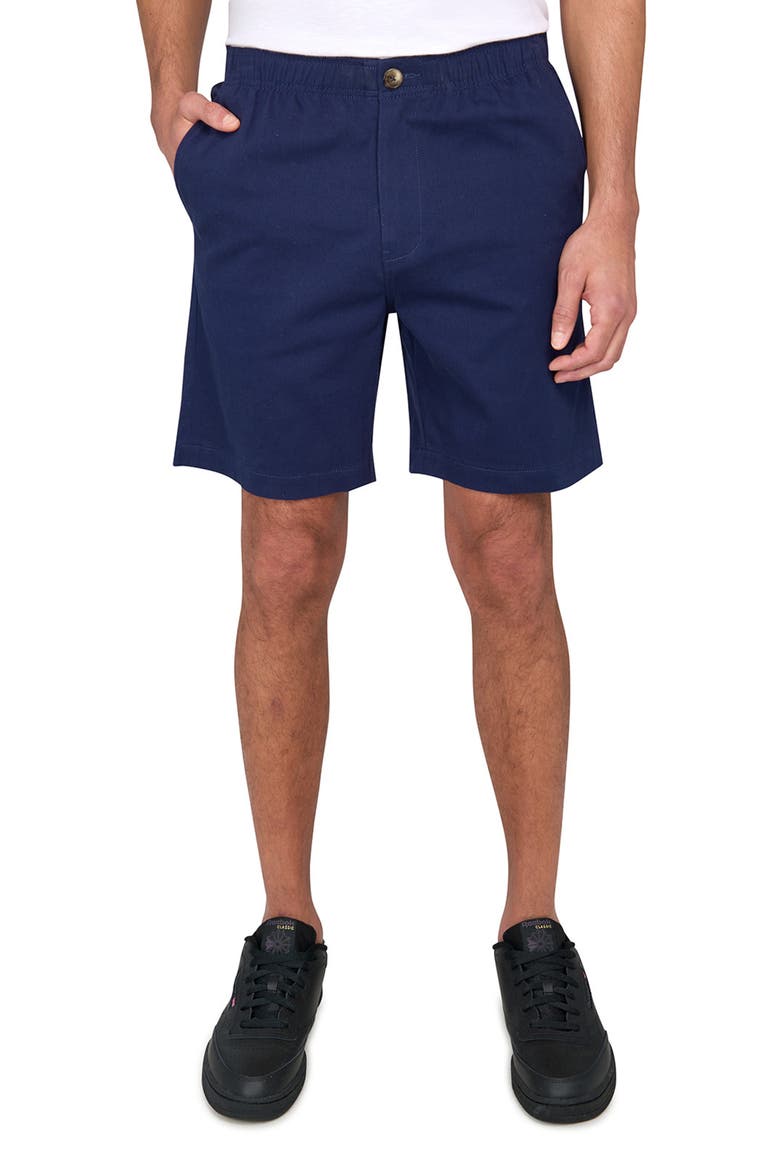 Slim Fit Solid Drawstring Shorts, Main, color, NAVY