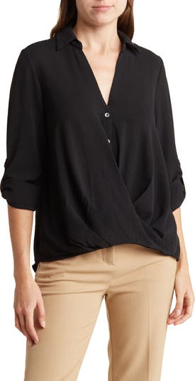 CHENAULT Surplice Long Sleeve Wrap Top | Nordstromrack
