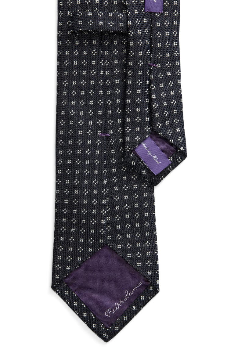 Neat Cashmere Tie, Alternate, color, NAVY