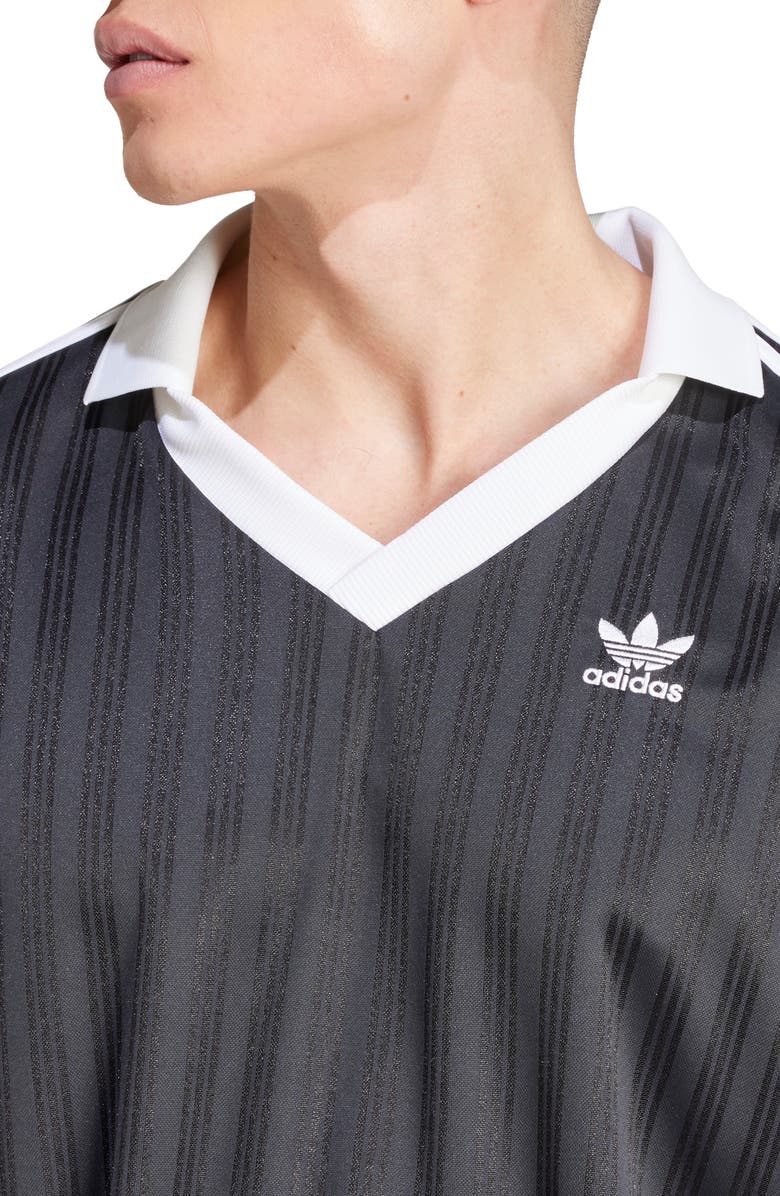 adidas Adicolor Stripe Long Sleeve Polo, Alternate, color, 