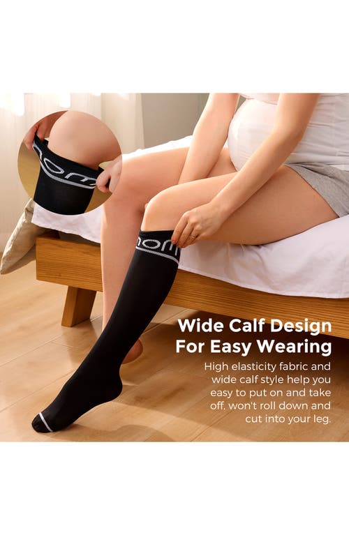 Momcozy Assorted 2-pack Knee High Maternity Compression Socks In Black And Pink