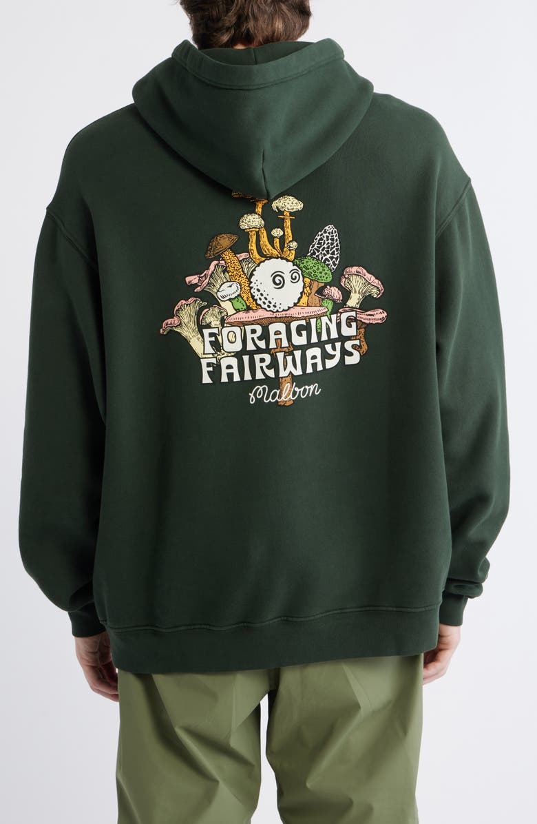Malbon Golf Fesque Oversize Foraging Fairways Cotton Fleece Hoodie, Alternate, color, Cavern